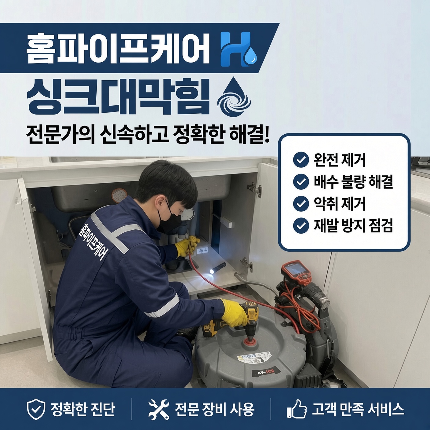 북변동 하수구막힘 현장 사진